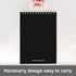 Yoment Top Spiral Notebooks - Large Bullet Lined Journal, 300 Pages, 7" x 10", Waterproof Cover for Work (Black)