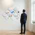 MaxGear Large Cork Board for Wall 36" x 24", White Bulletin Board with Felt Tiles