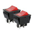 Baomain Boat Rocker Switch DPST ON/Off Snap, 4 Pin 16A/250V, Pack of 2