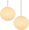 WOLEILEJIN White Round Paper Lantern Lampshades set of 2, 12"x12'' Small Paper Lanterns
