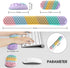 Keyboard Wrist Rest Set, Honeycomb Design Ergonomic Wrist Mouse Support Pad, Soft Silicone Typing Relief for Offices,