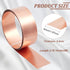 BENECREAT 6.56 FT Copper Sheet Roll, 2" Width 26 Ga, Pure Copper Strip for DIY Projects, Unplated Metal Foil