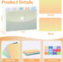 SKLENICE 100pcs 3x5 inch Gradient Blank Index Cards with Sticker Labels in Clear Plastic Index Card Holder