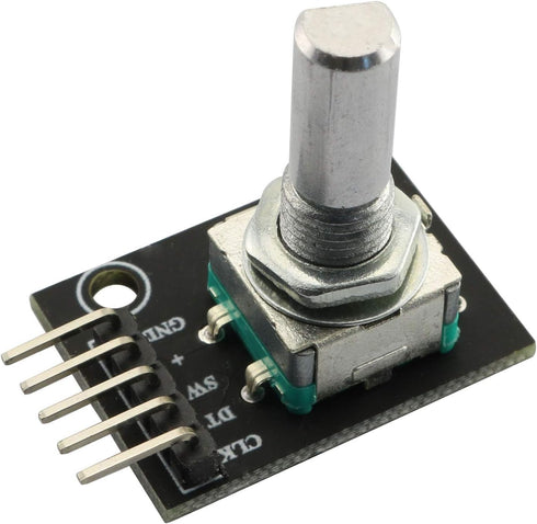 RLECS 2pcs Encoder Module Brick Sensor, Clickable Switch 360 Degree Rotary KY-040 with Knob Cap for Arduino