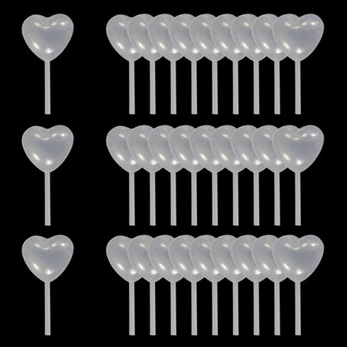 AQSXO 4ml Clear Heart Shape Liquid Dropper, Pasteur Pipette for Cupcake, Chocolate, Birthday Party Decoration, 100pcs