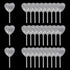 AQSXO 4ml Clear Heart Shape Liquid Dropper, Pasteur Pipette for Cupcake, Chocolate, Birthday Party Decoration, 100pcs