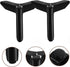 4Pcs NUOBESTY Heavy Duty Metal Furniture Legs with Anti-Slip Rubber Pads Black Airplane Style Cabinet Sofa Bench Feet