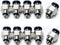 Pneumatic PC1/8-U10 Male Straight Air Hose Connectors, 1/8" Tube OD x 10-32 Inch UNF Thread (Pack of 10)