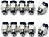 Pneumatic PC1/8-U10 Male Straight Air Hose Connectors, 1/8" Tube OD x 10-32 Inch UNF Thread (Pack of 10)