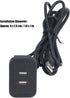 MUNEFE 5V Double USB Charge Station, Sofa Recessed USB Power Hub Wiring Board, Power Outlet Socket for Household