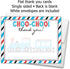Set 15 Train Thank You Card - of FLAT cards with envelopes