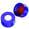 Autosampler Vials Cap, 9mm Blue Polypropylene Screw-Thread Caps with PTFE Red/Silicone White Septa by Biomed Scientific