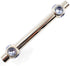 JETLAND 4-Pack, 3" PW6733GO076 Cabinet Drawer Crystal Pulls, Golden with Clear Glass, Hole Centers, Shining Cross