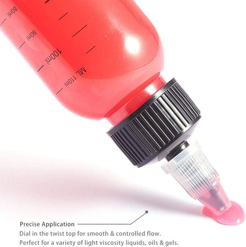 BENECREAT 12 Pack 110ml Transparent Plastic Dispensing Bottles with Twist Cap for Liquids, Inks, Oils, Crafts