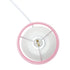 Simple Designs LT2084-PNK Mini Studded Texture White Ceramic Bedside Table Lamp, Pink