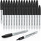 Nicecho Permanent Markers, Black Permanent Marker Pens, 30 Count Fine Point Basic Marker