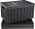 VEVOR 65L Collapsible Storage Bins with Lids 3 Packs, Stackable Utility Crates