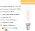 Dimmable T6 LED Bulb 25W Candelabra 2W E12 Edison Light Bulbs Soft White 3000K, T25 Mini Tubular Frosted Glass LED Filament Chandelier Light Bulbs, 12 Pack by Sunaiony