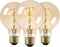 TORCHSTAR G25 LED Globe Light Bulbs, Amber Glass, 4.5W 250LM Dimmable, E26 Base Vintage Edison, 2000K, 3 Pack