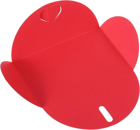 PATIKIL 12 Pack Gift Card Envelopes, Heart Shaped Clasp Mini Holders for Birthdays Weddings, Red
