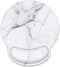 WAVEYU Ergonomic Mouse Pad with Wrist Support, Decorative Non-Slip Rubber Base Mouse Mat for Women, White Marble for