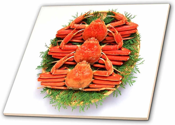 3dRose Image of Closeup of Cooked Crab Legs 12 Inch Ceramic Tile