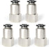 TAILONZ PNEUMATIC Female Straight 12mm Tube OD x 1/4 Inch NPT Thread Push to Connect Fittings PCF12-N2 (Pack of 5)