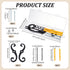 6 Set 16 5.5cm/6.3 2.2inch FREEBLOSS S Style Shutter Dogs Hardware Decorative Shutter Dog Holders Clips Black Exterior