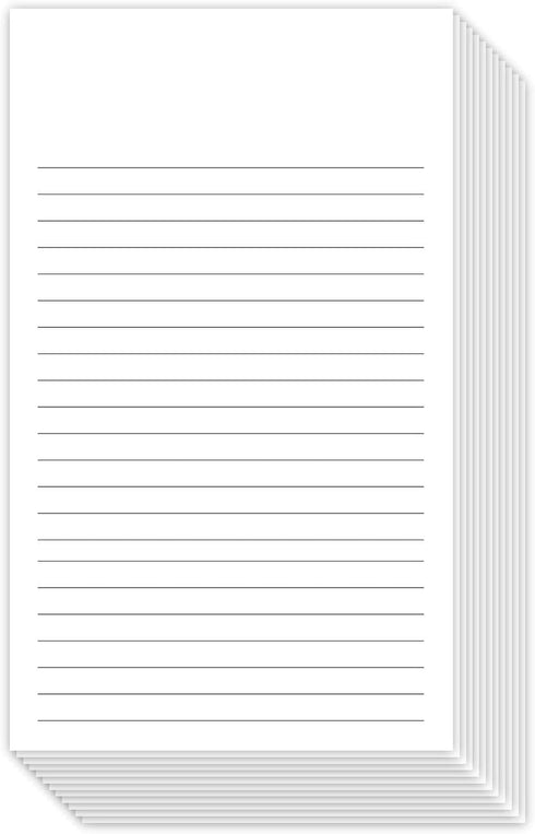 White Ruled Vertical Index Note Cards | 3" X 5" Inches | 100 Sheets Per Pack