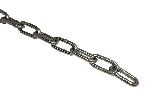 5/32-in X 10-ft Weld Stainless Steel Straight Link Chain, for Home Improvement, Swing, Pet, Camping, Capacity 500lbs