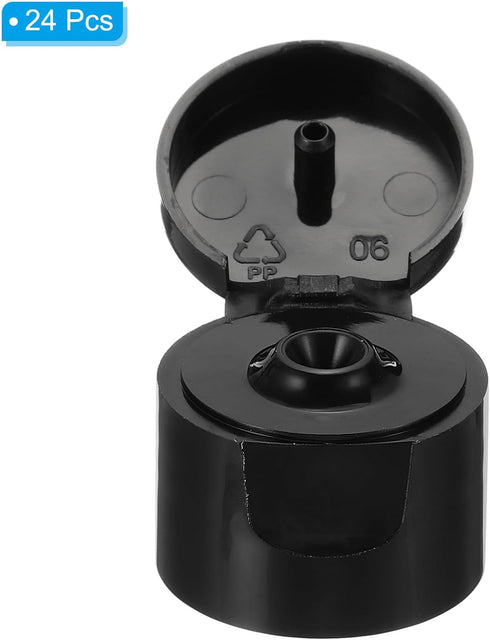 PATIKIL 24Pcs Twist Bottle Caps, 20/410 Squeeze Flip Replacement Caps for Black Glue Dispensing Paint Bottles