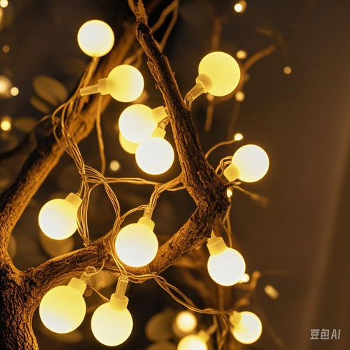 xfbbchh 40 20FT LED Globe String Lights Battery Operated Star Mini Star Fairy Lights for Patio Garden, Little