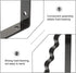 LIFKOME 2pcs Wall Mounted Iron Shelf Brackets Black Triangular Floating Shelf Supports Heavy Duty Load Bearing Up