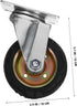 UKCOCO Small Swivel Caster Wheels with Brake for Cart Trolleys and Outdoor Trash Bins Rubber Iron Core Replacement