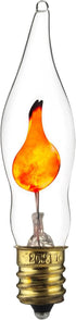 Bulb E12, 3 12 Pack Sunlite Petite Chandelier Flicker Flame Light Candelabra Base, Orange, for Holiday and Decorative