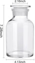 Lab Borosilicate Glass Reagent Bottle,Wide Mouth Glass Storage Bottle with Ground Stopper (Clear, 1000ML) by Kestun