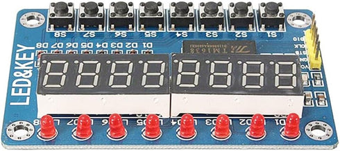 HiLetgo TM1638 8 Bits Digital LED Tube Display Module with 8 LEDs and 8 Button Keys