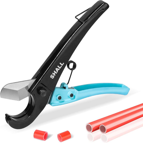 SHALL PEX Pipe Cutter, Fast Tubing Cutter for PEX, Plastic Hoses, PVC, CPVC, Aluminum Alloy Pipe Cutting Tool