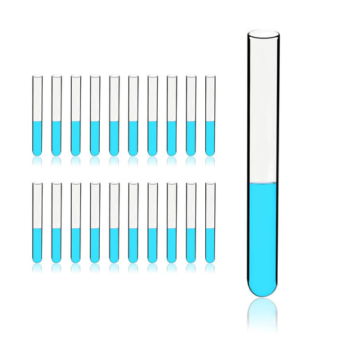 25ml Sturdy Glass Test Tubes, 20x200mm, Pack of 20, Borosilicate Glass Material