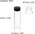 PATIKIL 12 Pack 40mL Round Glass Reagent Media Bottle with Plastic Screw Cap for Lab, Clear