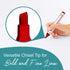Permanent Markers, Chisel Tip, Red, Quick Drying Ink, Works on Paper, Wood, Plastic, Metal, Glass for Home, Office,