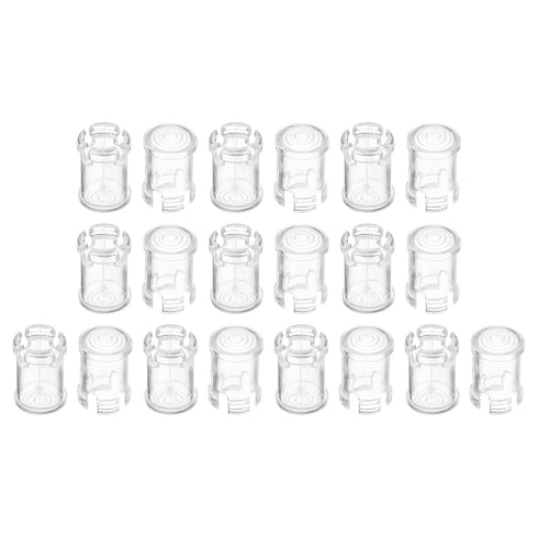 PATIKIL 20 Pack 5mm Emitting Diode Holder Clip, LED Holder Bracket Socket Cap for Lamp Bulb Mount, Transparent