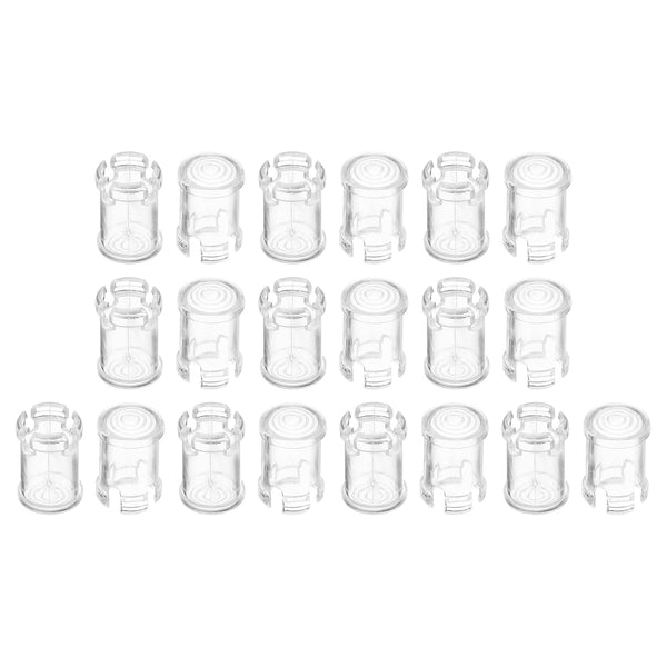 PATIKIL 20 Pack 5mm Emitting Diode Holder Clip, LED Holder Bracket Socket Cap for Lamp Bulb Mount, Transparent