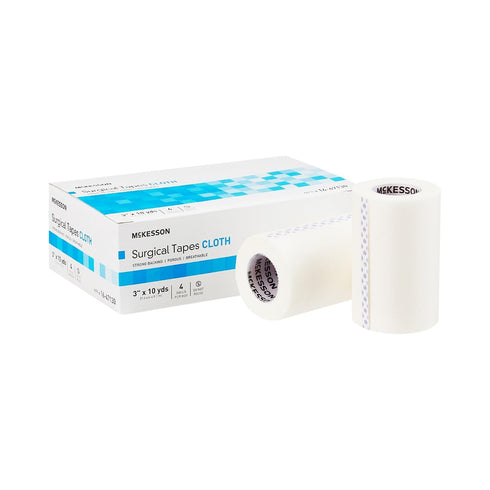 McKesson Surgical Tape, Non-Sterile, Air Permeable Silk-Like Cloth, 3 in x 10