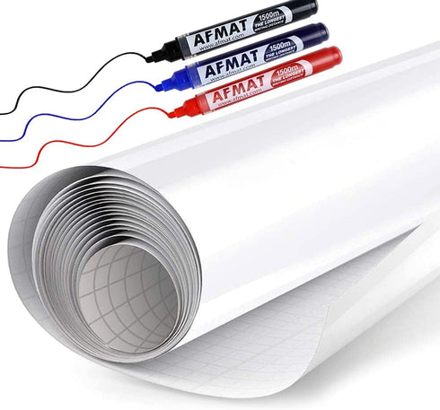 White Board Wallpaper Roll, Stick on White Boards for Wall, 1.44x11ft Peel and Stick