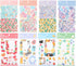 Cute Essential Kawaii Aesthetic Stationery Sticker Pack - 8 Sheets (258+ Stickers) for Planners, Journals, Gifts