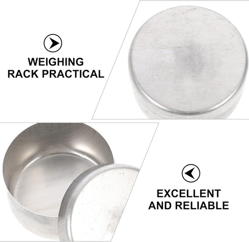 iplusmile 3Pcs Aluminum Weighing Can, Smooth Wall Weighing Dish for Laboratory