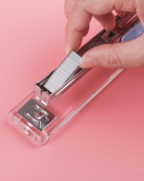 Clear Acrylic Stapler, Desktop Stapler, Elegant Modern Desk Accessory for Home, Office, or School