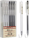 Gel Pens 12 Pcs Fine Point 0.5mm Black, Japanese Retractable Gel Ink Rollerball Pens, Premium Fast Dry Transparent Body