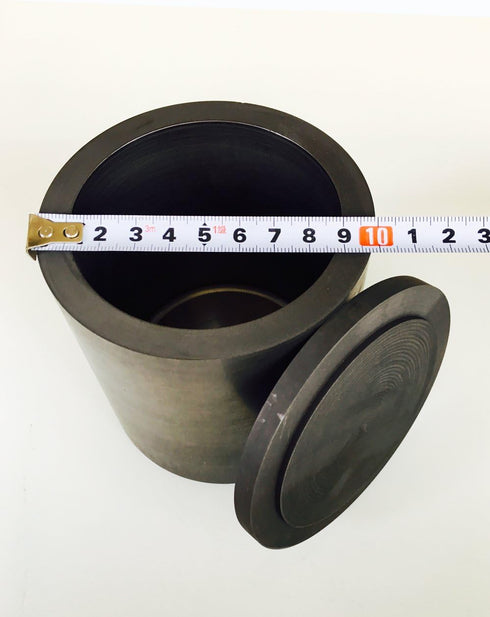 OTOOLWORLD Smelting Lab Graphite Crucible with Cover, 100MMx100MM